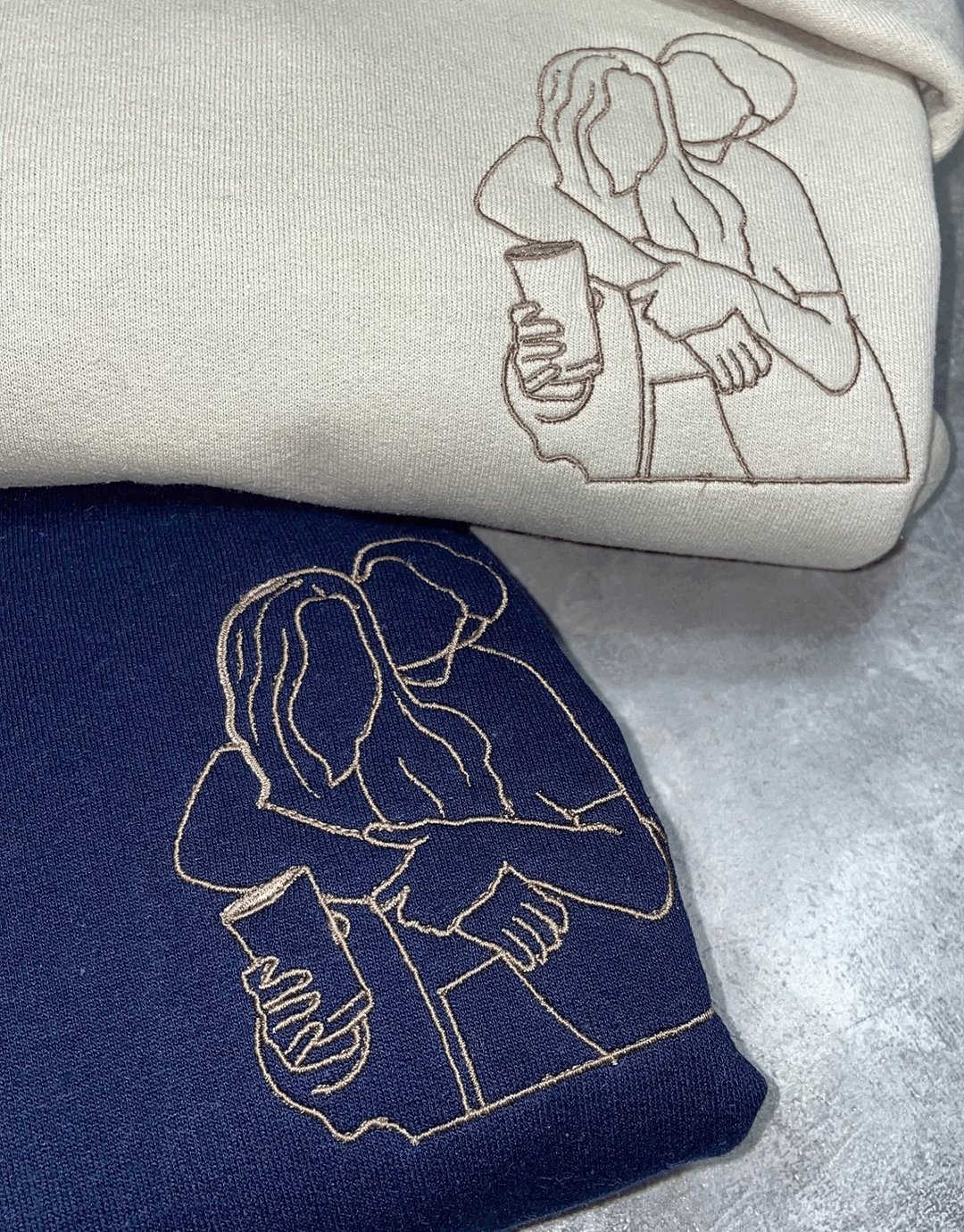Personlig Linjekonst Sweatshirt
