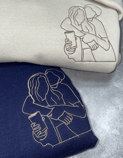 Personlig Linjekonst Sweatshirt