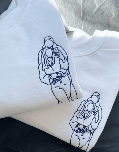 Personlig Linjekonst Sweatshirt