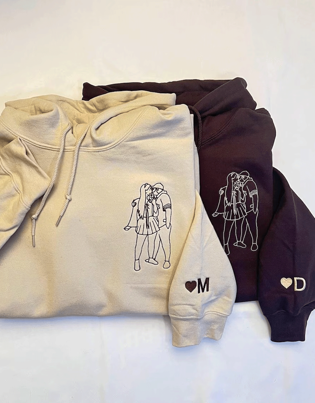 Personlig Linjekonst Hoodie