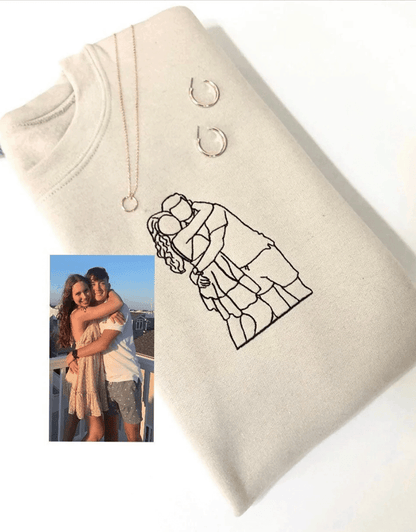 Personlig Linjekonst Sweatshirt