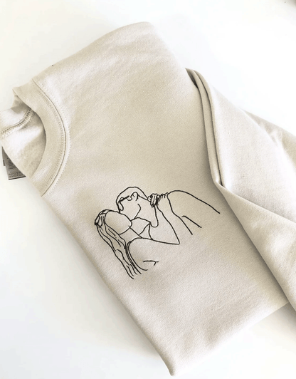 Personlig Linjekonst Sweatshirt